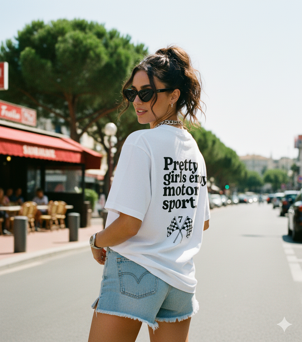 Pretty Girls Enjoy Motorsport T Shirt